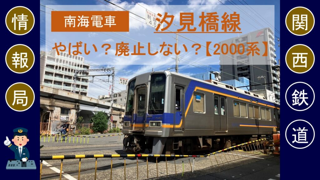南海　汐見橋線　やばい　廃止　2000系　撮影地　